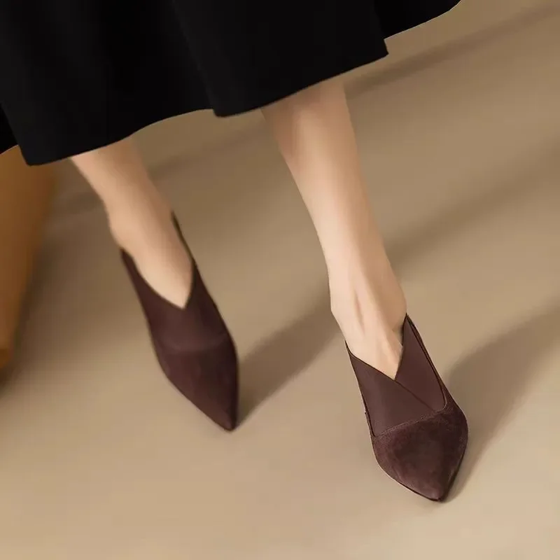 Luxury Lifestyle Products - Summer fashion pointed high heels suede