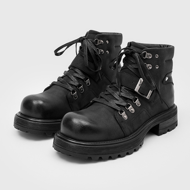 Brand Men Leather Boots Motorc - Luxury Lifestyle Products review and price