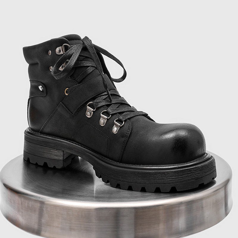 Brand Men Leather Boots Motorc - Luxury Lifestyle Products review and price