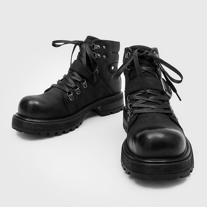 Brand Men Leather Boots Motorc - Luxury Lifestyle Products review and price